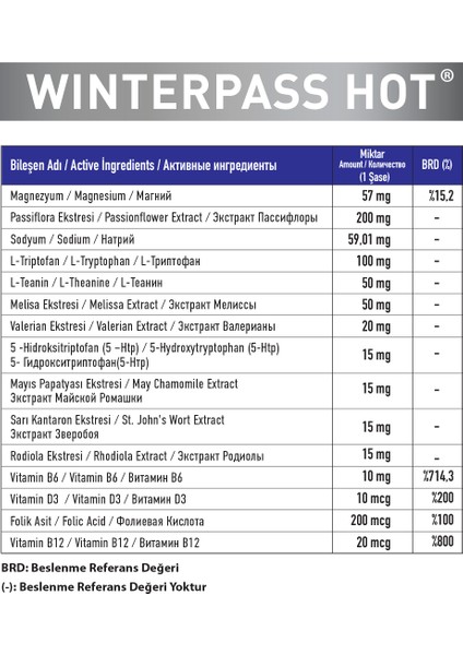 Wınterpass Hot Nıght Magnezyum,pasiflora 5htp Içeren 7 Şase
