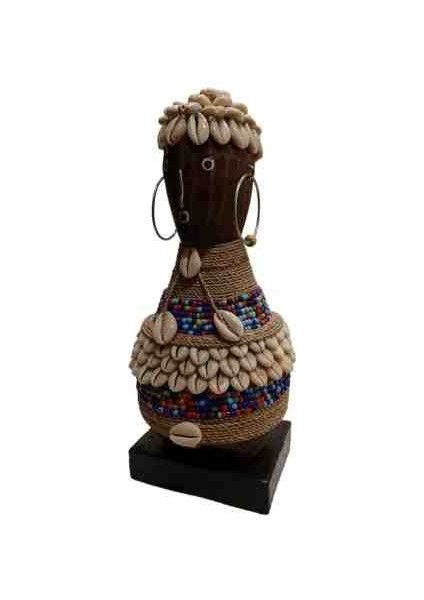 Dekoratif Ahşap Afrika Kadın Biblosu