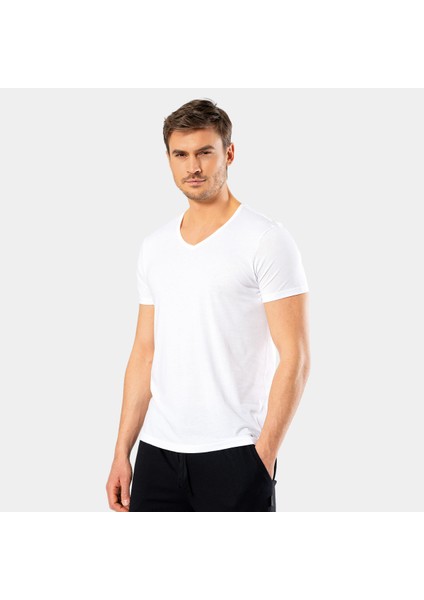 Erkek T-Shirt (Slim Fit) 2170/BEYAZ