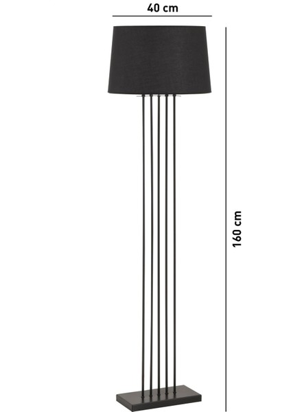 Mızrak Siyah Lambader Siyah Başlık, Modern 5'li Mızrak Metal Lambader