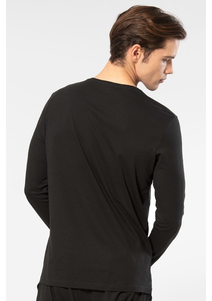 Erkek Modal Pamuk V Yaka T-Shirt 2243/SIYAH fırsatları