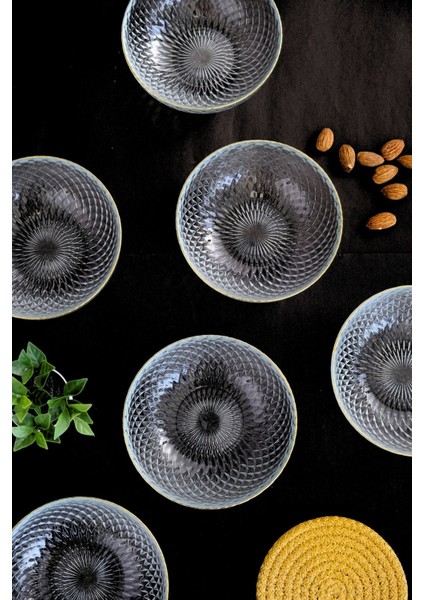 Altın Yaldız Cam Kase 13CM 6 Lı 2118 fırsatları