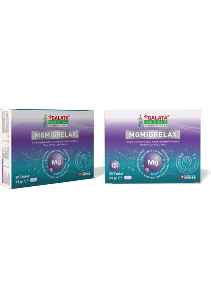 Mgmigrelax Magnezyum L-THERONAT,Q10 30 Tb