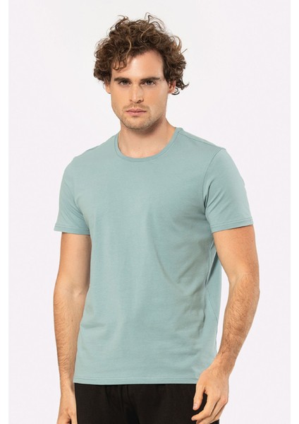 Erkek Bisiklet Yaka Likralı T-Shirt 1331/YEŞİL1 modelleri