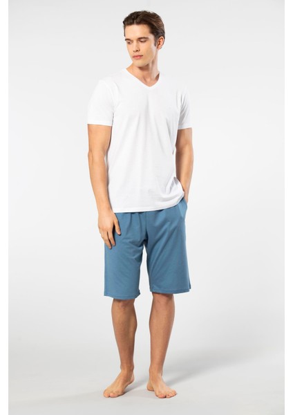 Erkek 2193/BEYAZ Kısa Kollu Modal Bermuda Takım fiyatları