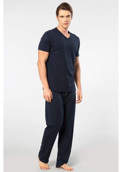 Erkek 2192/LACIVERT Kısa Kollu Modal Pijama Takımı indirimleri