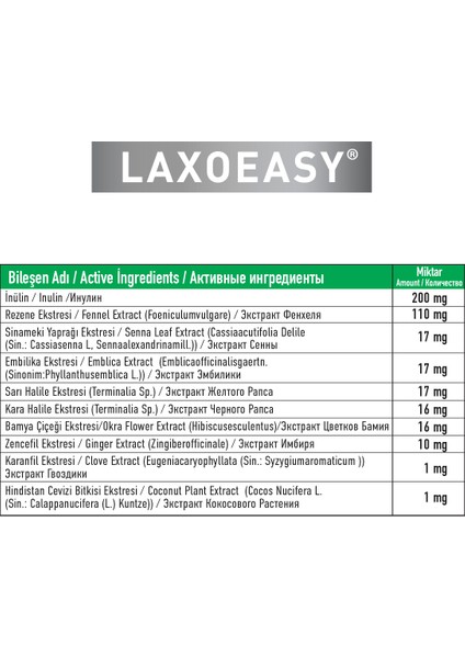 Laxoeasy Magnezyum,sinameki 10 Tablet