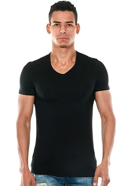 Erkek Micro Modal V Yaka Kısa Kol T Shirt 2865
