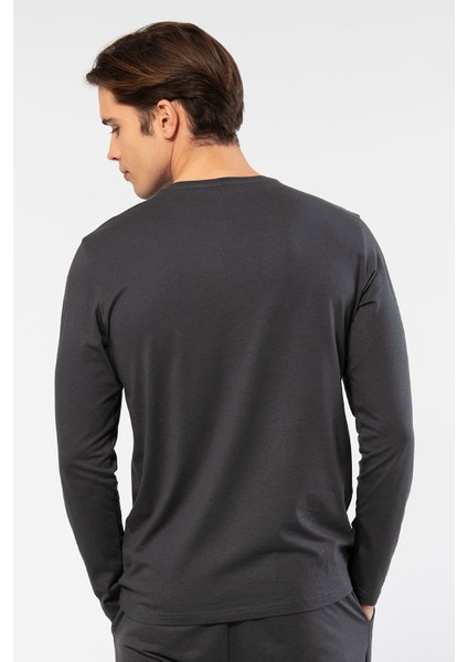 Erkek Modal Pamuk V Yaka T-Shirt 2243/ANTRASIT