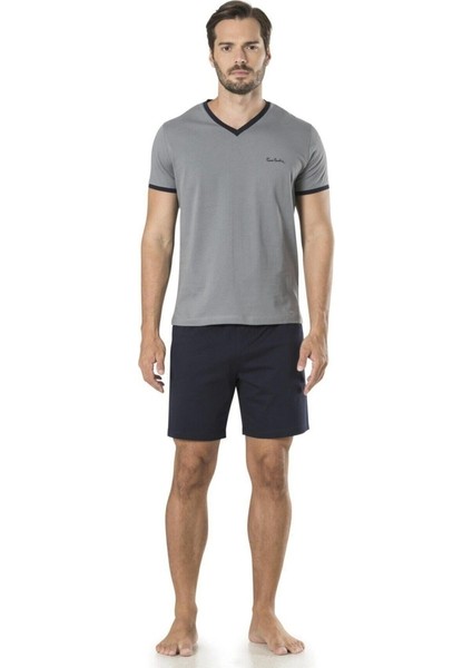 5595 5'li Röpteşambır Pijama Seti - Gri modelleri