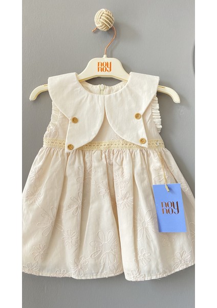 Yakalı Brodeli Elbise