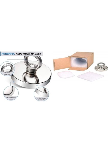 60 mm Neodyum Pot Magnet Fishing Çok Güçlü Kurtarma Mıknatısı Manyetik Balıkçılık Kancası fiyatları