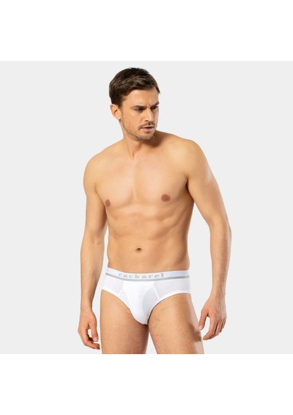 Erkek Likralı Bantlı Slip 1311/BEYAZ