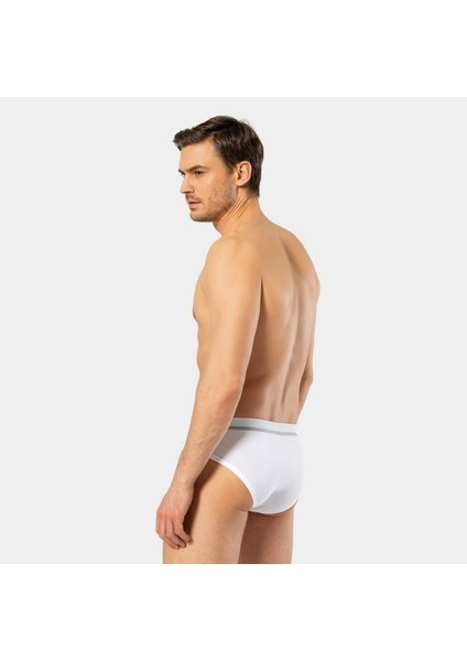 Erkek Likralı Bantlı Slip 1311/BEYAZ