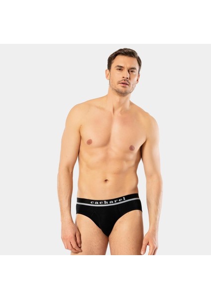 Erkek Likralı Bantlı Slip 1311/SIYAH
