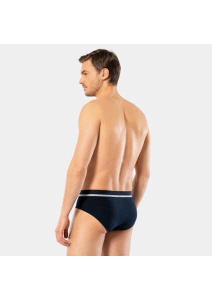 Erkek Likralı Bantlı Slip 1311/LACIVERT