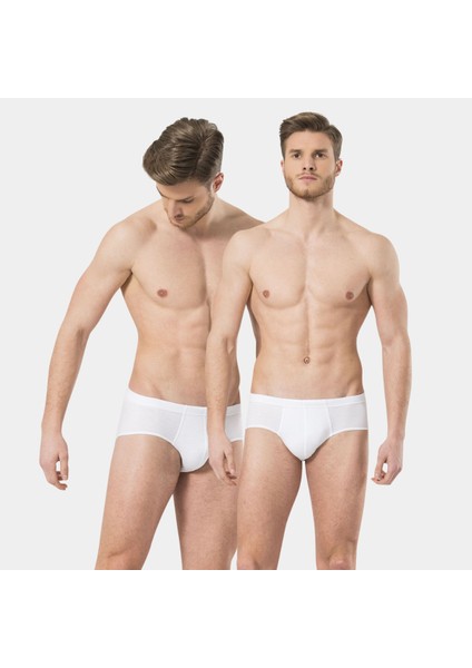 Erkek Ribana Kom Slip (2'li Paket) 155/BEYAZ