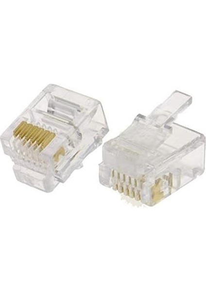 RJ11 Jack - 6 Pinli (6P6C) - 10 Adet