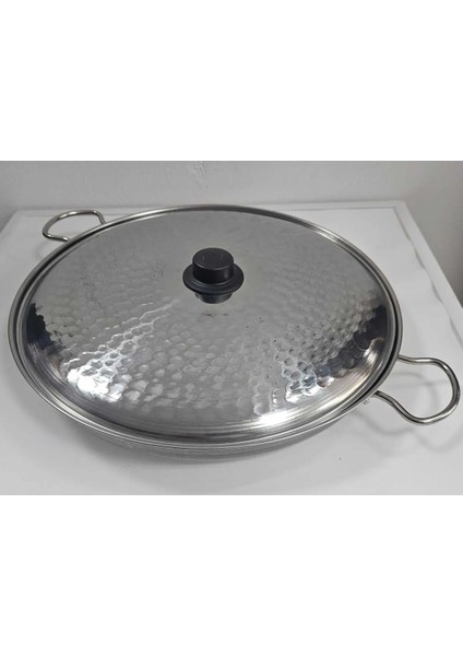 Remont Kapaklı Kavurma Sacı Tava Paslanmaz Çelik 40 cm