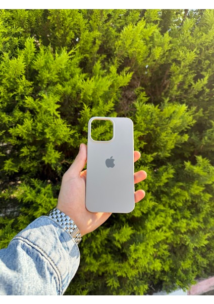 Apple iPhone 14 Pro Max Gri Lansman Uyumlu Içi Kadife Silikon Kılıf