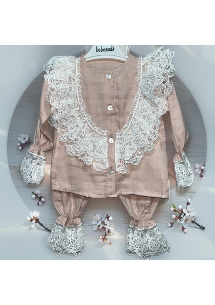 Dantel Detaylı 2li Bebek Takımı