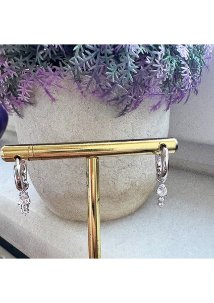 Sallantılı Gümüş Küpe MS3190, 925 Ayar Gümüş, Ithal Ürün fiyatları