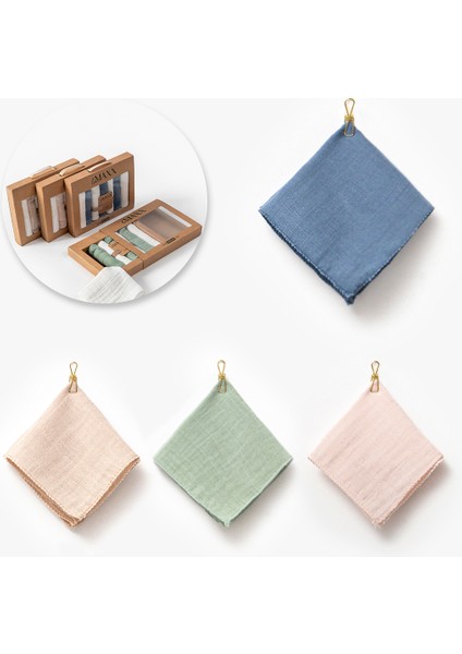 Alya&Alin Baby Unisex Renkli Müslin 7'li Ağız Mendili