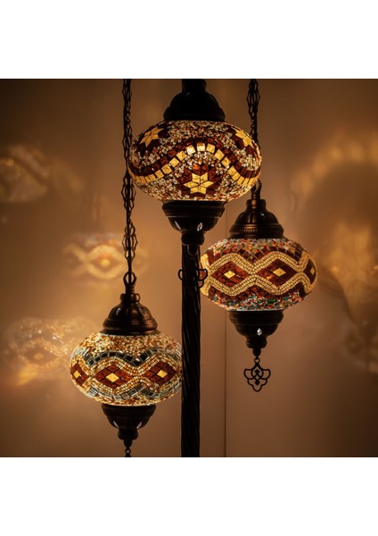 Osmanlı Mozaik Lamba Hediyelik Otantik 3'lü Lambader modelleri
