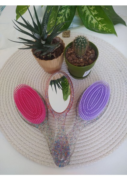 Çocuk Saç Fırçası Simli Aynalı Fırça Aynalı Tarak fiyatları