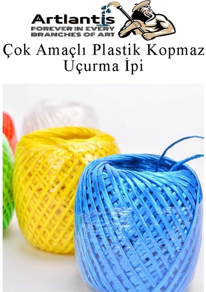 Çok Amaçlı Plastik Kopmaz Uçurtma Ipi Çamaşır Ipi 5 Adet Renkli 250 Metre Naylon Ip Çırpı Ipi Çizim Inşaat Duvar Ipi
