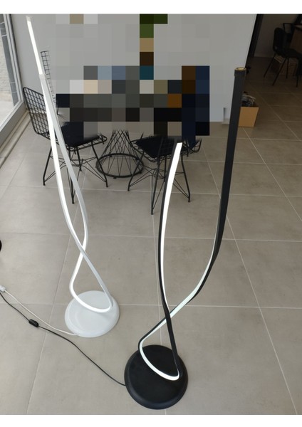 Modern LED Lambader Siyah Gövde Rengi, Beyaz Işık