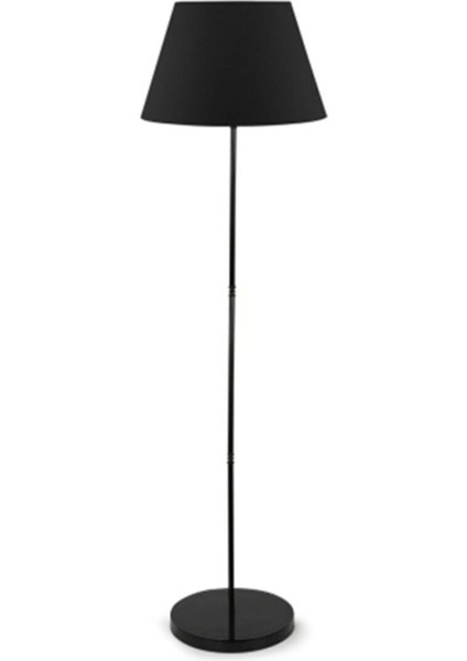 Metal Siyah Ayaklı Konik Lambader Black Hawk