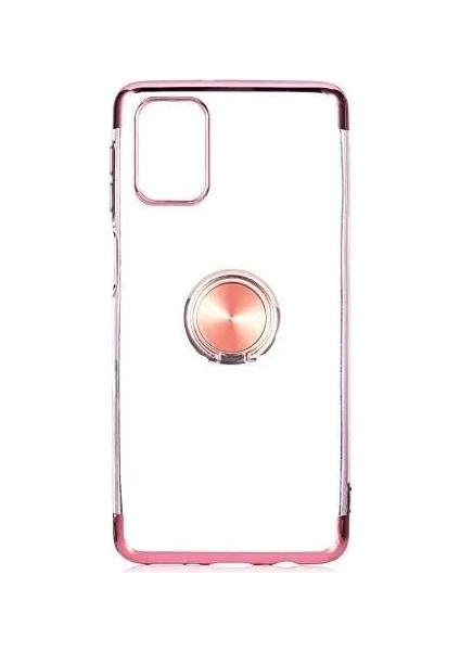 Galaxy M31S Kılıf Kenarları Renkli Yüzüklü Manyetik Silikon