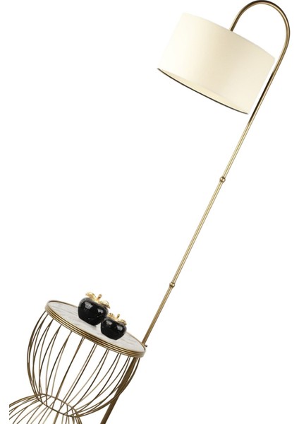 Venezia Sehpa Lambader Eskitme Mermer Ahşap Krem Şapka fırsatları