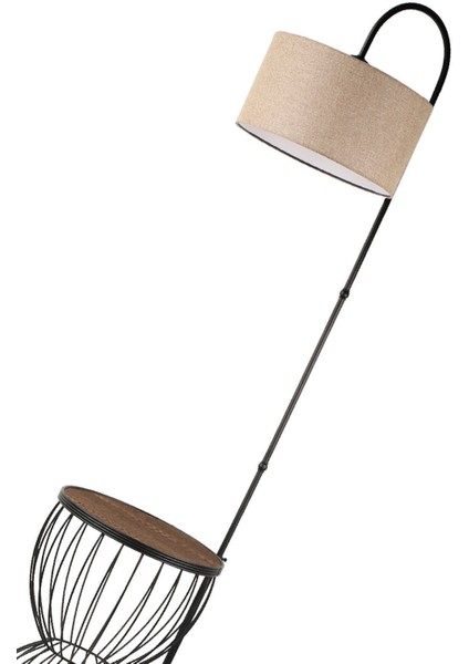 Venezia Sehpa Lambader Siyah Ceviz Ahşap Hasır Şapka fırsatları