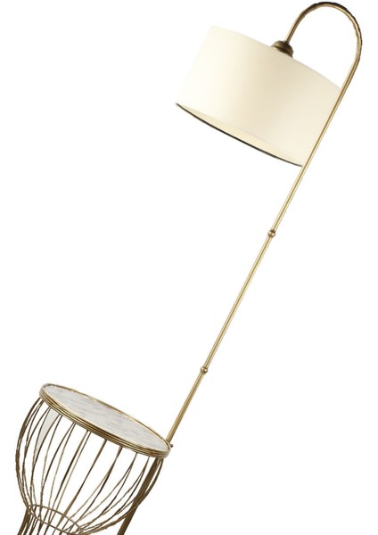 Aldora Sehpa Lambader Eskitme Mermer Ahşap Krem Şapka fırsatları