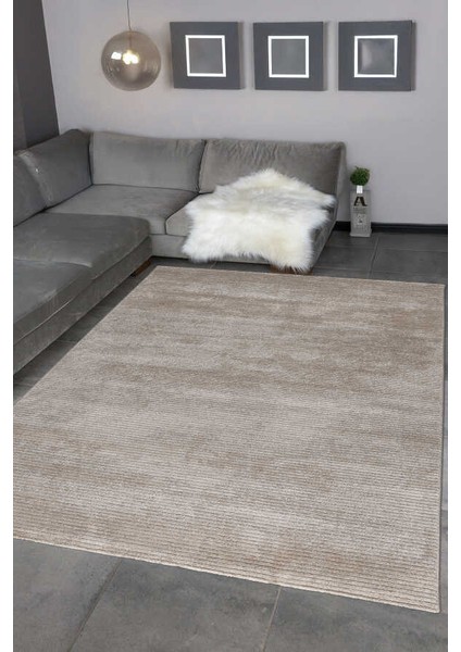 Elmina Bej Halı Modern Dokuma Halı Yumuşak Oturma Odası Salon Çocuk Odası Mutfak Halısı QP047