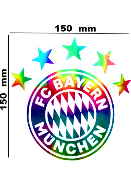 B.münih Logo Hologram Sticker – Kolay Uygulama, Dayanıklı Tasarım