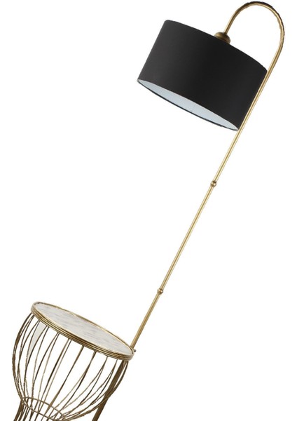 Aldora Sehpa Lambader Eskitme Mermer Ahşap Siyah Şapka fırsatları