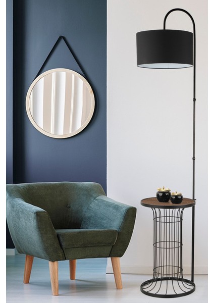 Cemre Sehpa Lambader Siyah Ceviz Ahşap Siyah Şapka fiyatları