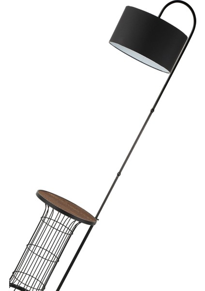 Cemre Sehpa Lambader Siyah Ceviz Ahşap Siyah Şapka fırsatları