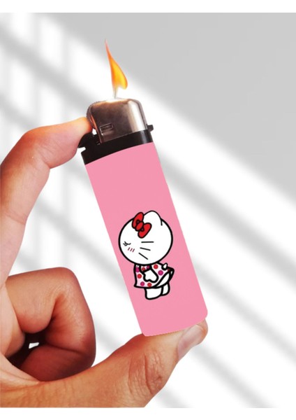 Çakmak Örümcek Adam Spide ve Hello Kitty Love Full Baskılı Gazlı Çakmak 2 Adet