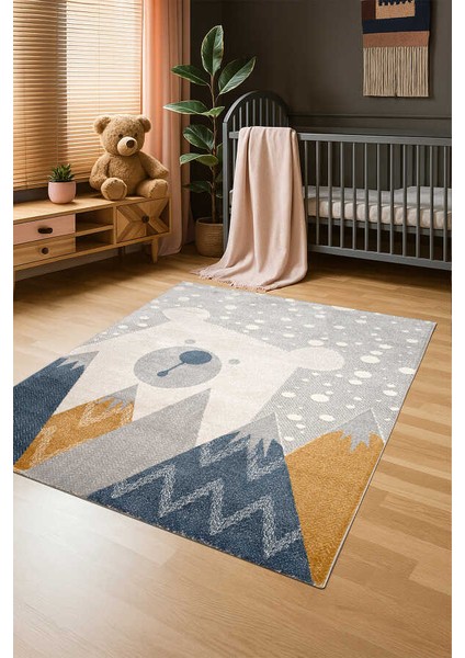Roma Renkli Halı Kolay Temizlenebilir Modern Dokuma Halı Bebek Odası Çocuk Odası Halısı F0402