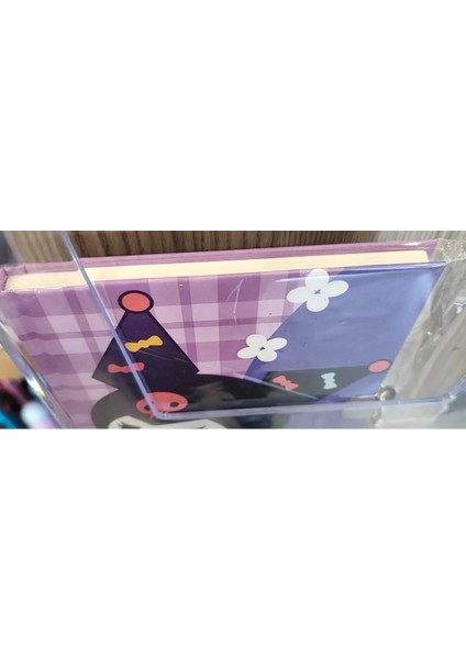 Ciltli Sert Kapak Kilitli Ajanda Günlük Çok Amaçlı A5 Boyutunda Çizgili Defter Kuromi Figürlü