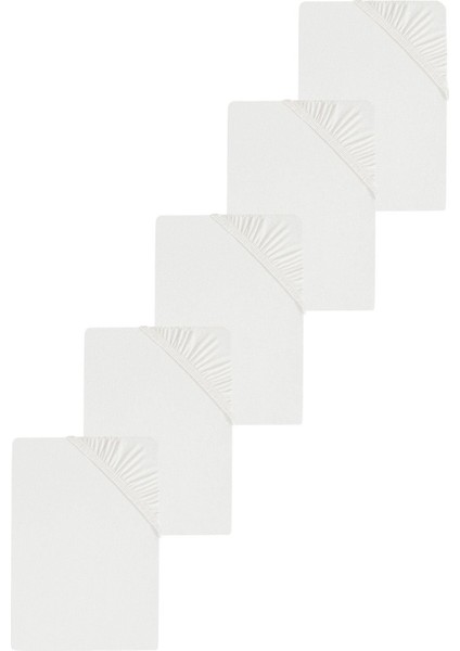 5 Adet Battal Boy Düz Pamuklu Çift Kişilik 200 x 200 cm Lastikli Penye Çarşaf fiyatları