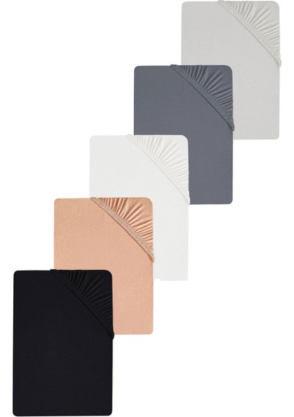 5 Adet Battal Boy Düz Pamuklu Çift Kişilik 200 x 200 cm Lastikli Penye Çarşaf fırsatları