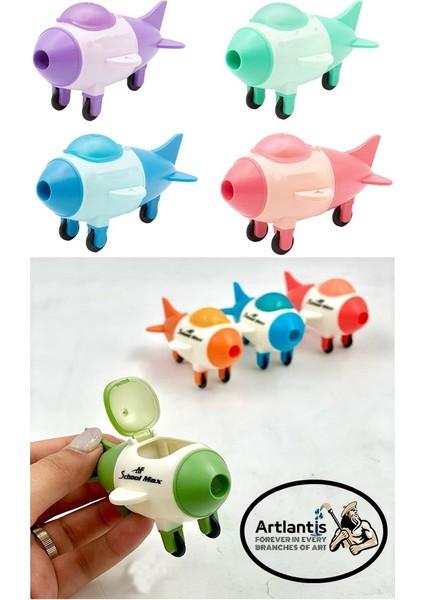 Uçak Figürlü Silgili Kalemtraş 4 Lü 1 Paket Bubu Uçak Şekilli Silgili Kalemtraş Sevimli Erkek Çocuk Kalemtraş ve Silgi modelleri