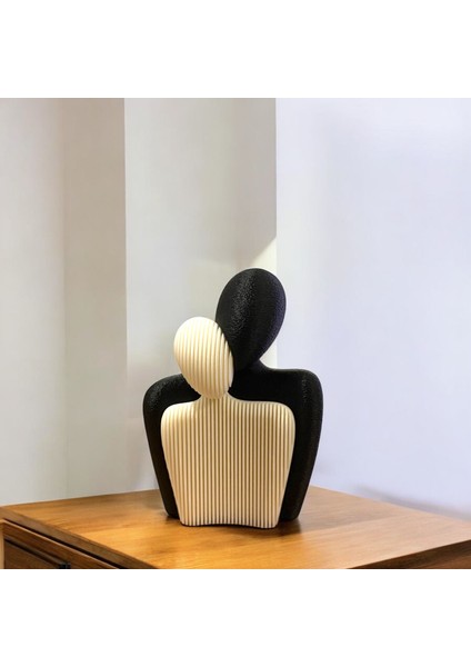 Sen ve Ben Minimalist Sarılma Figürü Atif Obje (9 x 14 cm )