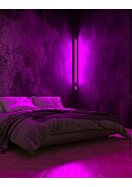 Pinkblue Light Uzaktan Kumandalı Aplik Gece Lambası Rgb 256 Renk Lambader Yuksek Işık Sistemi