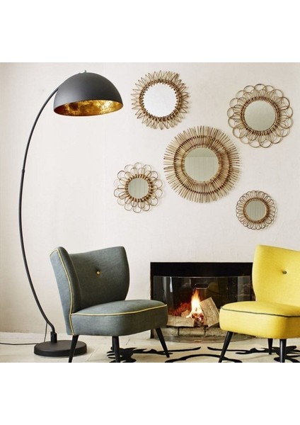 Retro Rustik Mafsallı Hareketli Başlık Metal Lambader Köşe Lambası Şapka ÇAPI:40 cm